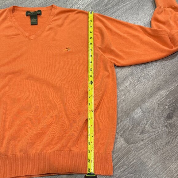 Orvis Signature collection Mens Orange sweater Size large - Picture 8 of 10